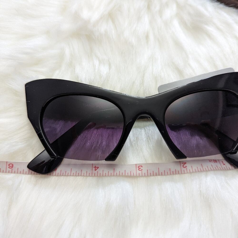 Tendy half frame sunglasses in black, New - Picture 3 of 5